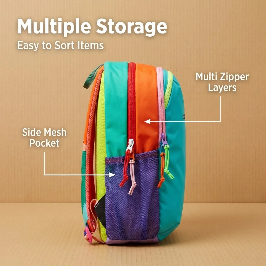 12L Children's Backpack Small Capacity Durable Fashionable Double Shoulder Bag with Alpaca Logo for School And Travel - view 3