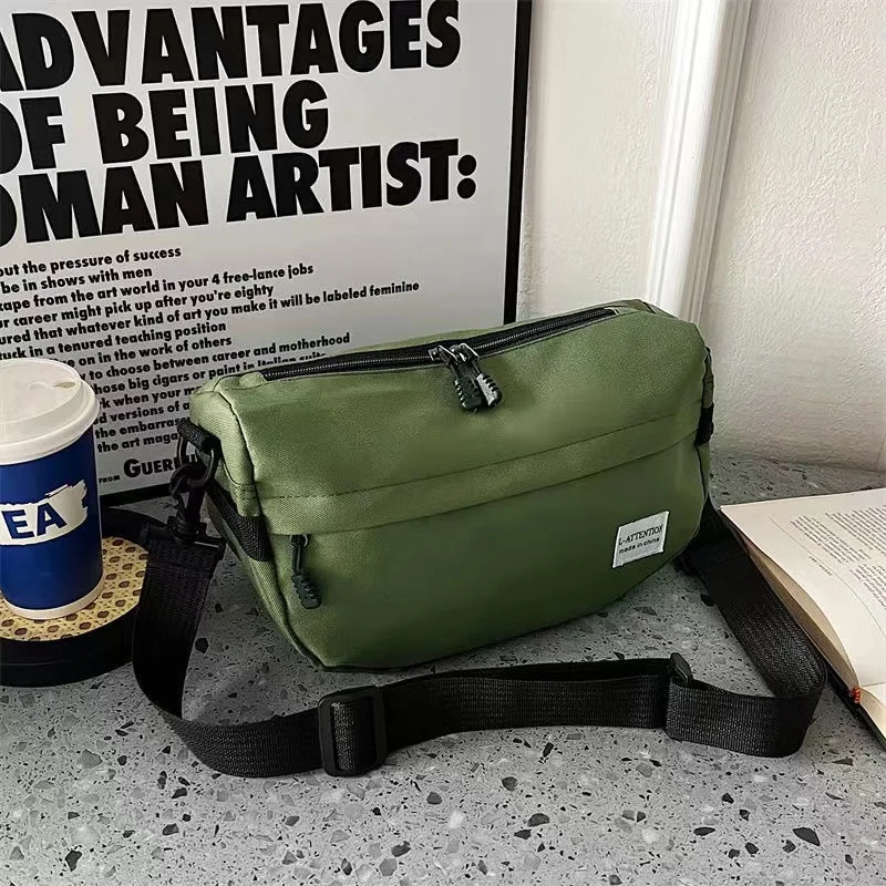 Bolsa de mensajero para hombre y mujer, bolso de estudiante de ocio, bolso cruzado de viaje Oxford de alta calidad, bolso de Fitness al aire libre de Color sólido