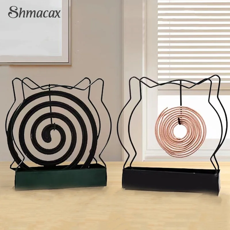 

Iron Mosquito Coil Holder Incense Holders Coil Incense Frame Rack For Household Bedroom Summer Mosquito Repellent Coil Rack