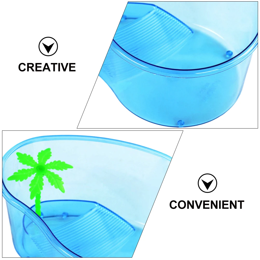 

Creative Turtle Feeding Box Deep Large Capacity Easy Clean Transparent Reptile Tank Household Cage Aquarium for Spiders