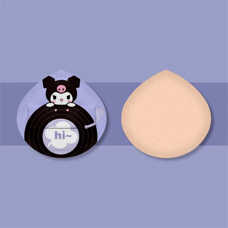 Sanrio Makeup Sponge Puff Kuromi Makeup Concealer Super Soft Elastic Cotton Face Base Make Up Cosmetic Puff Beauty Tools