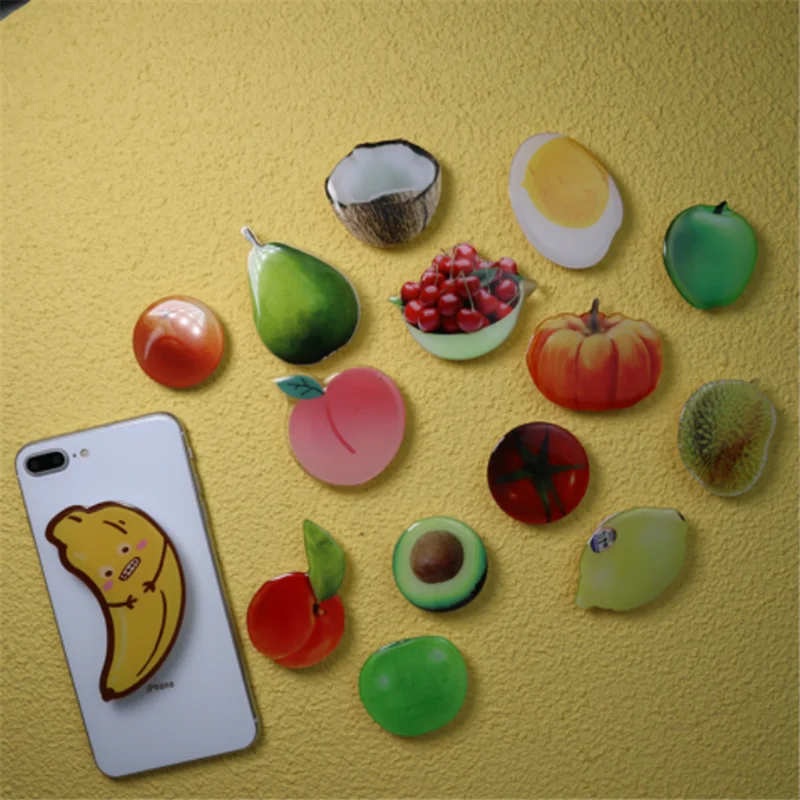 

Mobile Phone Holder Fruits Lemon Stands Popular Ring Expanding Holder Finger Bracket Base Stand Top Support Mobile Phone Bracket