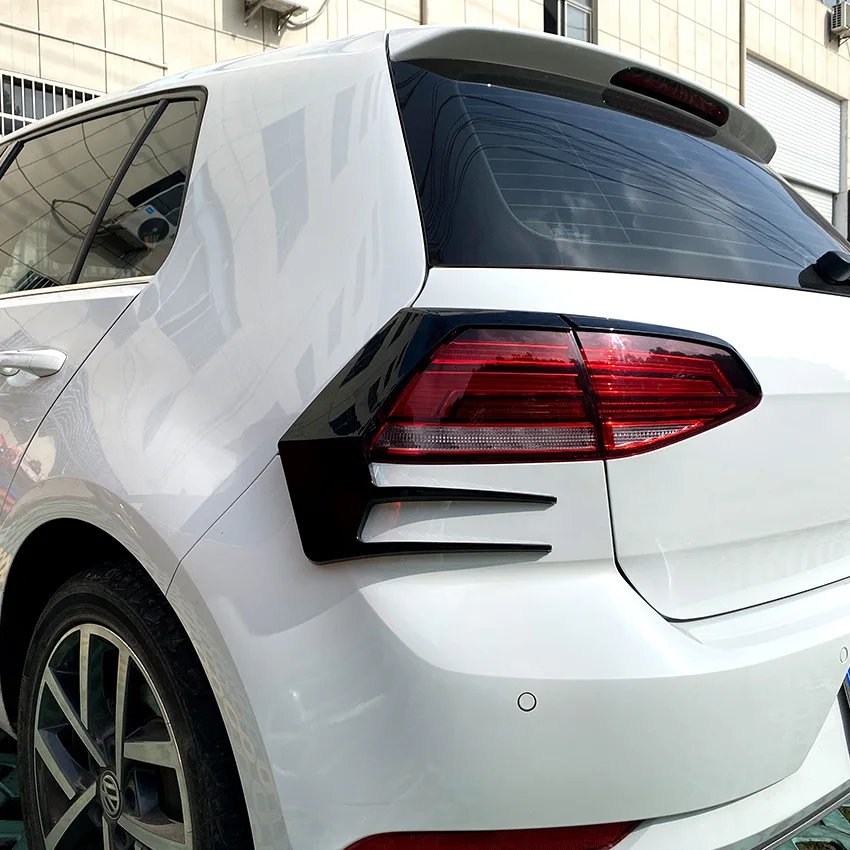 

Накладки на задний бампер, воздуховоды, накладки на задние фонари, черные, для VW Golf 7.5 MK7.5 GTI GTD R R-line R400 2017-2020, ABS, тюнинг