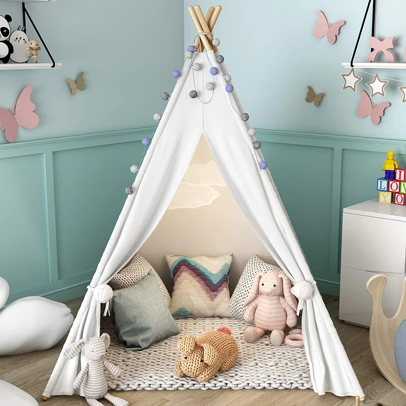 Tienda Tipi para niños, casa de juegos para interiores y exteriores, 1,8 m