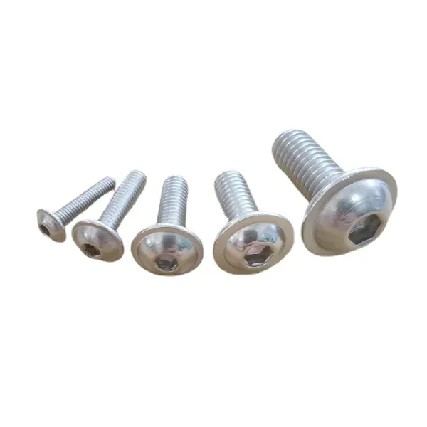 20pcs M4 M5 M6 Hex Socket Allen Screws Round Button Head Flange Bolts 304 Stainless Steel Screw ISO738 L=8-30mm 12 16 20 25mm