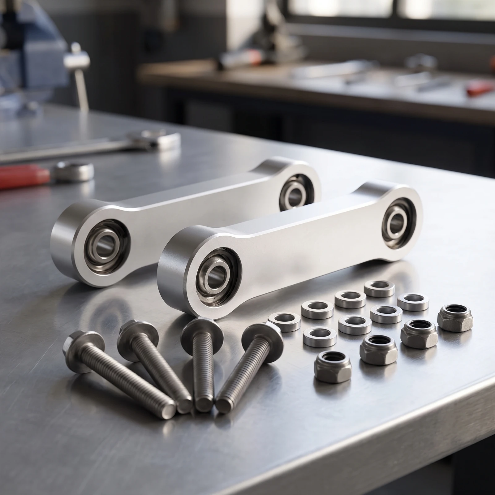 Stabilizer Bar End Links Aluminum Alloy Sway Bar End Links Hardware Corrosion-Resistant Easy to Install for Riders