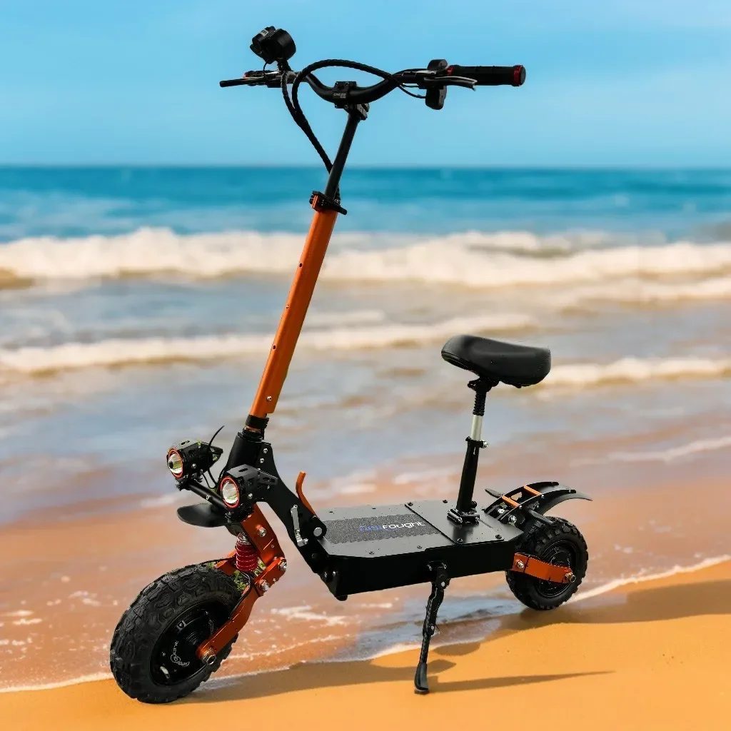 2024 Adult Fast 45MPH Electric Scooter for 50MPH High Speed 6000W 60V 11 Inch Off Road Dual Motoy with Seat the most sold