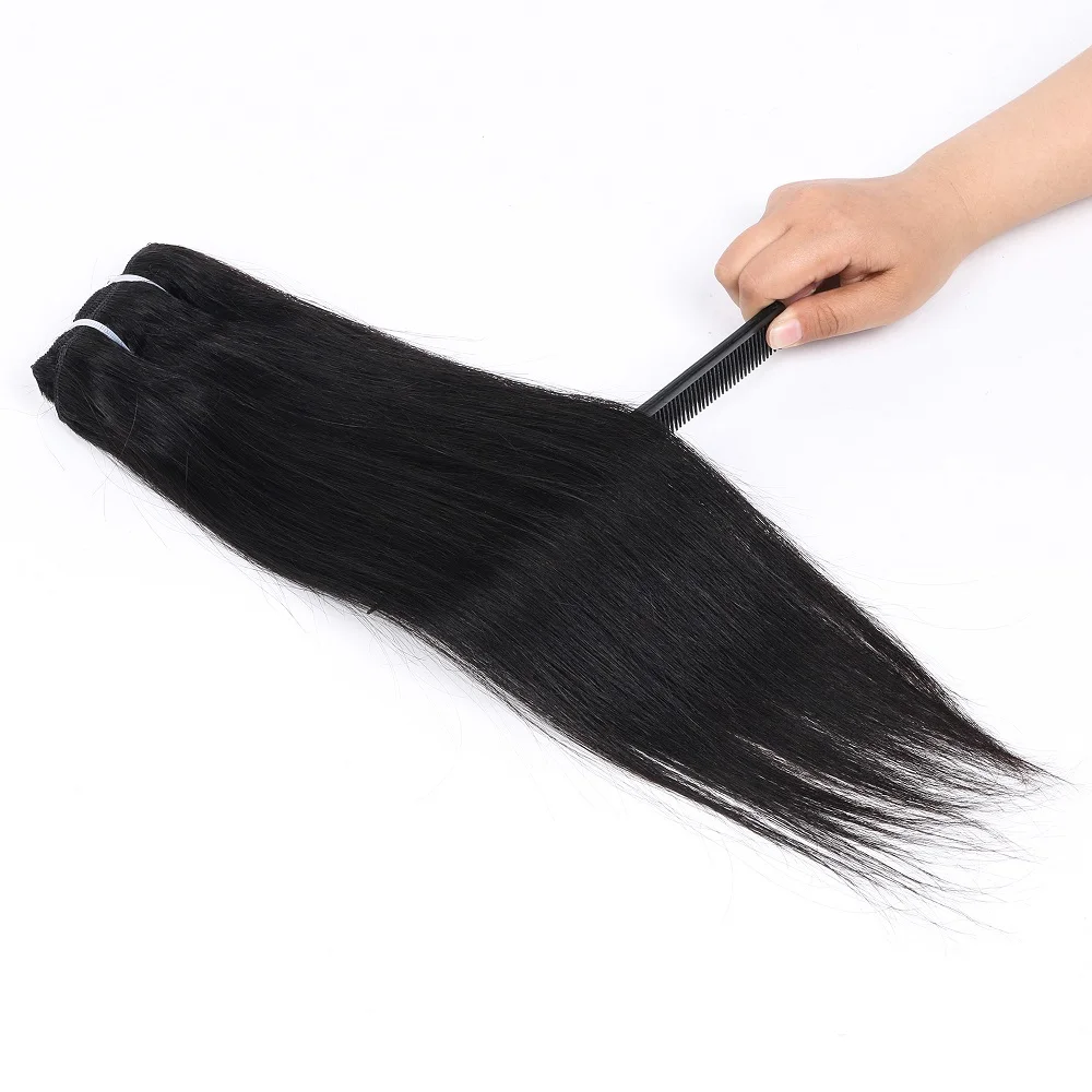 

200 грамм человеческие волосы на клипсе для женщин, натуральные черные волосы, 8 шт., 4C, бесшовные прямые волосы