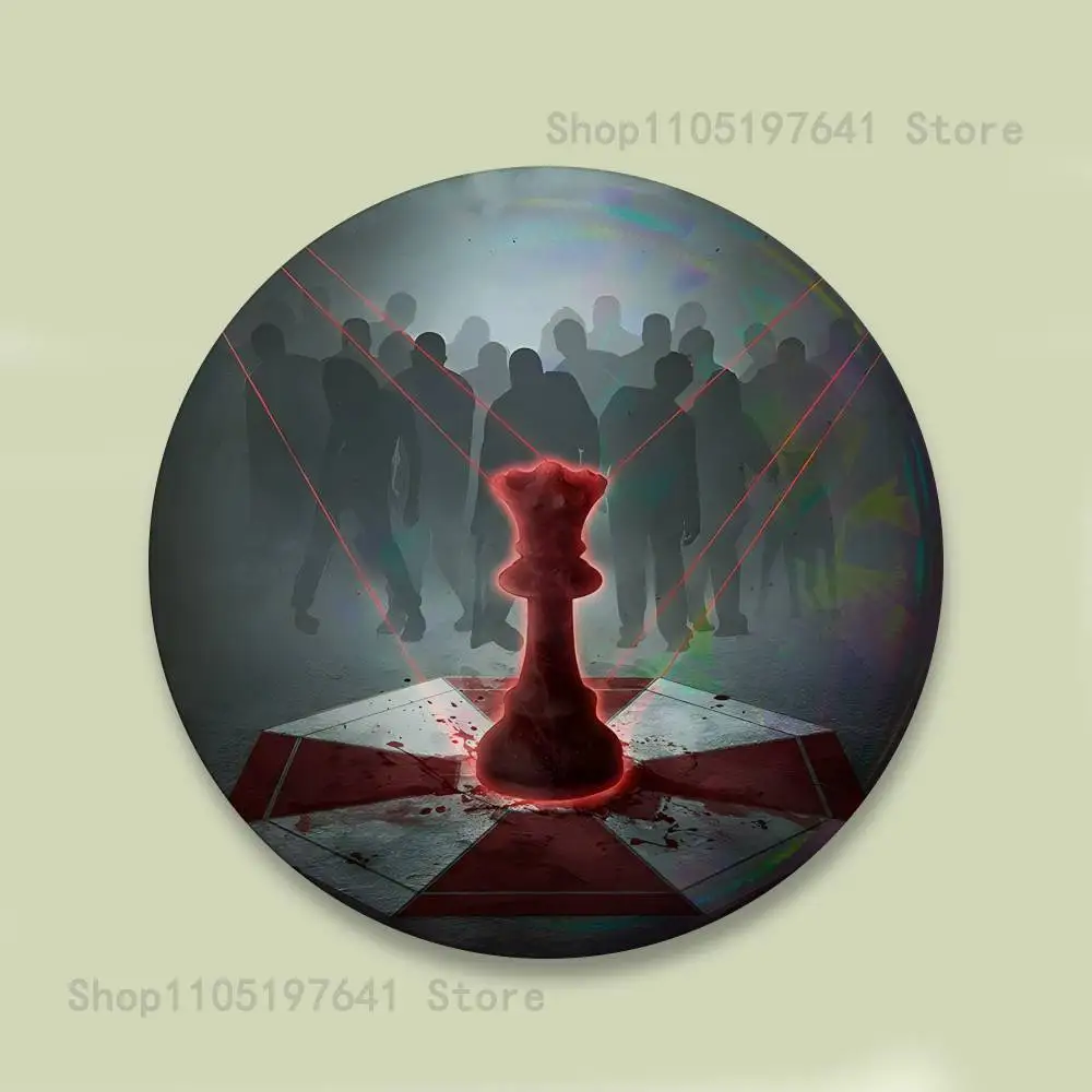 Umbrella Corporation Badges Button Round Creative Pin Brooch Badge Bag Decor Fans Collect Friends Gifts