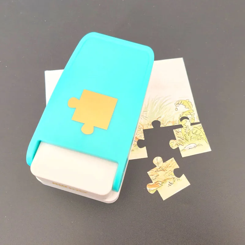 Outer 32.6mm Hole Punch Paper DIY Jigsaw Puzzle Piece Cutter Personalized Custom Arts Crafts Making  Scrapbooking Cut