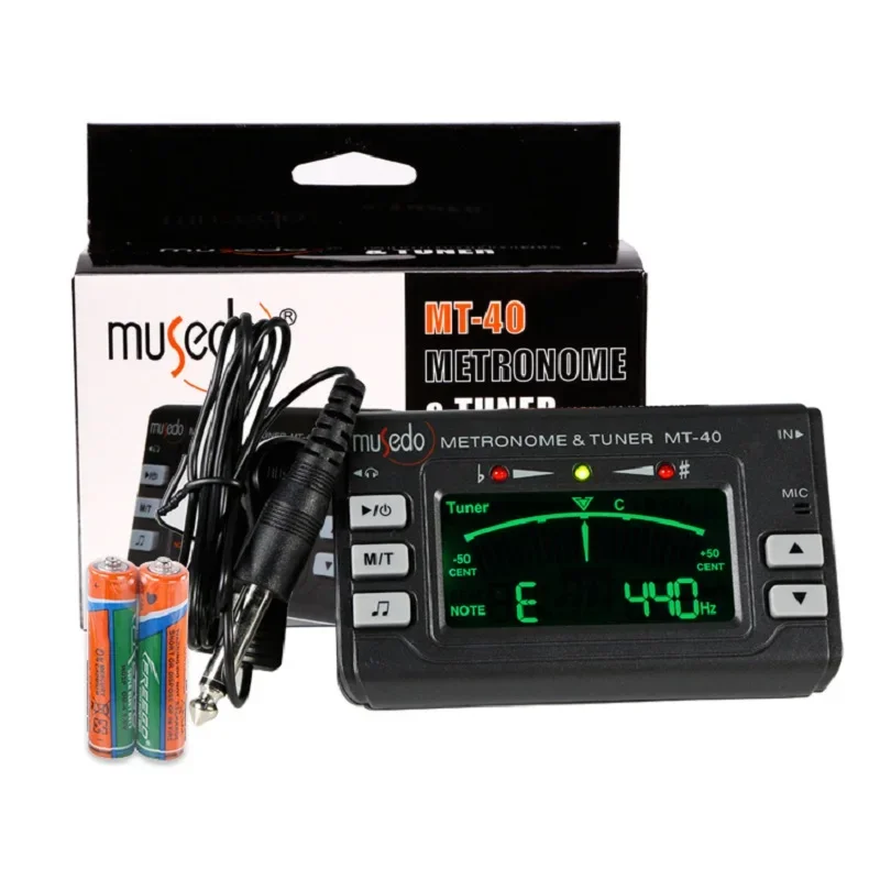 

Musedo MT-30 MT-40 MT-60 MT-80 Professional Precision LCD Guitar Metronome Tone Generator Guitar Tuner