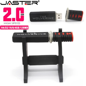 Samurai giapponese Spada Pen Drive 64GB Nero USB Flash Drive 32GB Pendrive Katana Memory Stick Regali creativi per bambini U Disk 16G