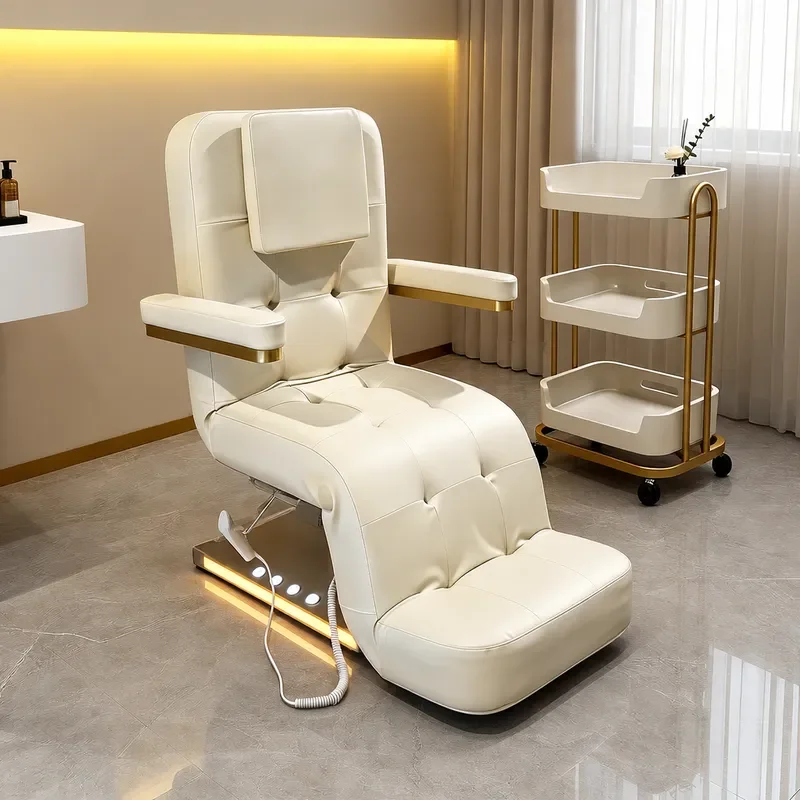 Electric Beauty Bed for Spa Microfinishing Pedicure Treatment Chair Medical Massage Bed for Tattoo and Embroidery