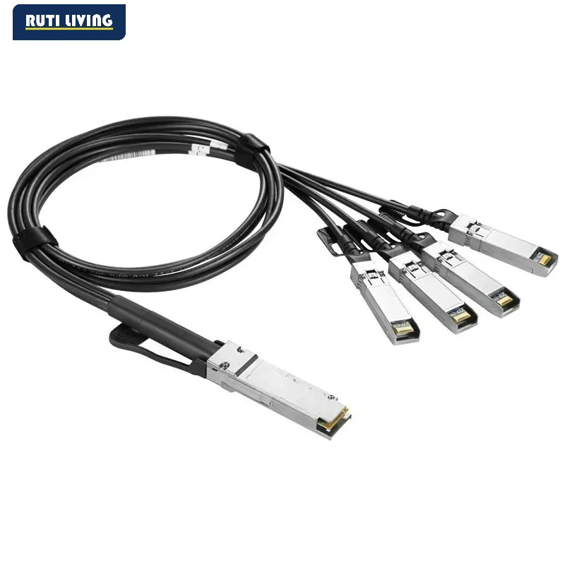 SFP+ QSFP28 10G 25G 40G 100G DAC High Speed Cable Direct Optoelectronics 1.4m QSFP-4SFP10G