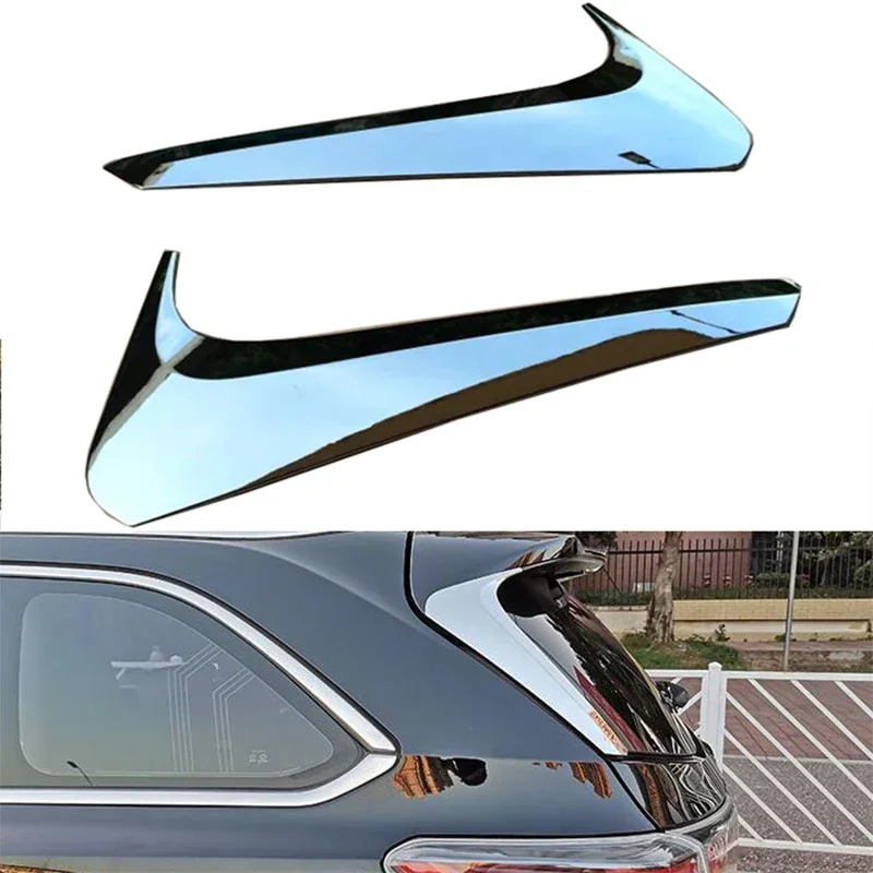 

For Toyota Highlander 2015 2016 2017 2018 2019 2020 2021 Rear Window Splitter Cover Side Spoiler Canard Sticker Car Accessories