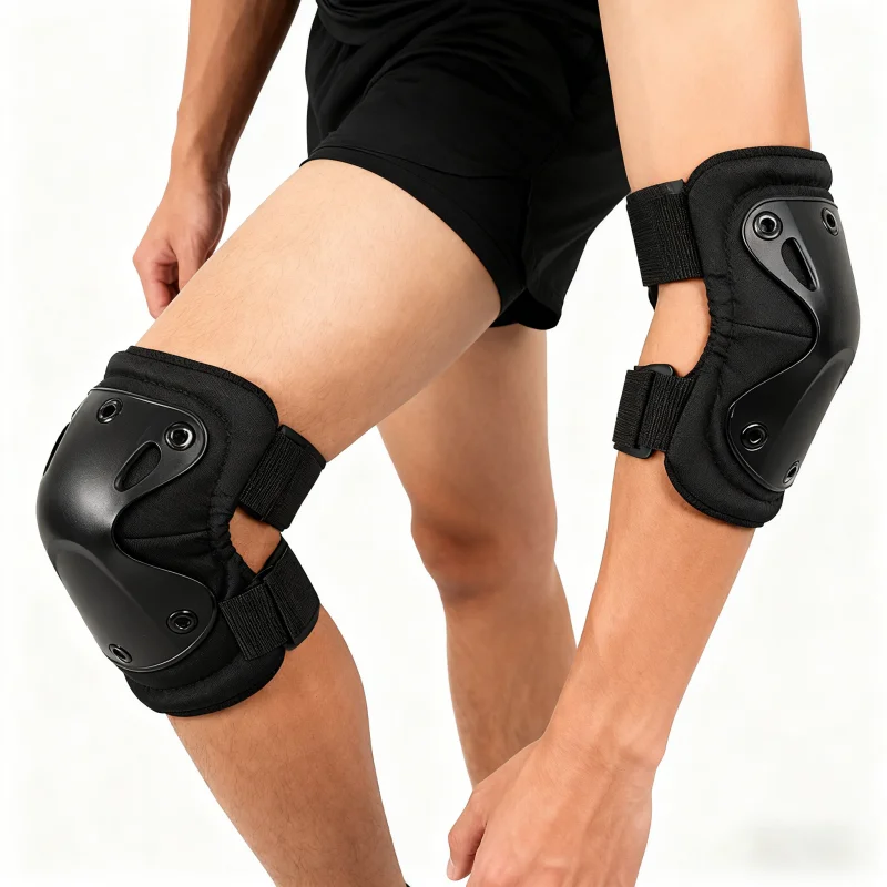 Outdoor Tactical Protective Gear 4pcs Knee Pads Elbow Pads For Cycling Mountaineering Hiking Outdoor Sports Protection