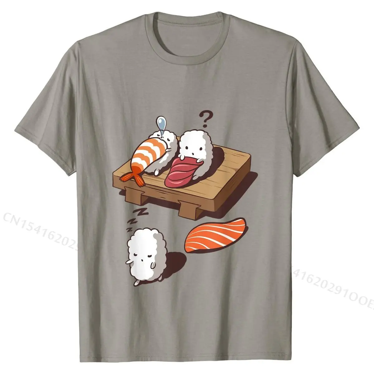 T-Shirt, Funny Sleep Walking Sushi, Japanese Foodie Top T-shirts New  Design Cotton Men Tops Shirts Custom