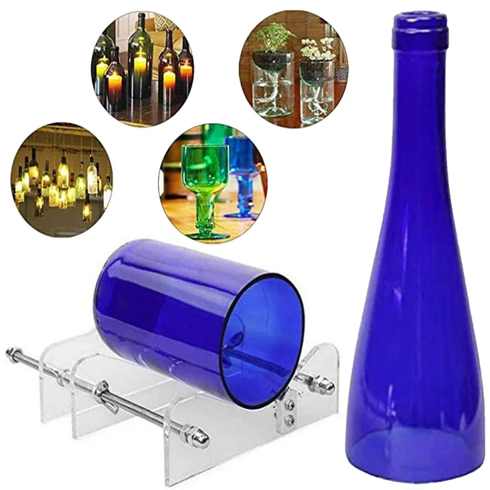 Glass Sculptures Cutter Machine Adjustable Professional Glass Cutter DIY for Wine Beer Liquor Whiskey Champagne