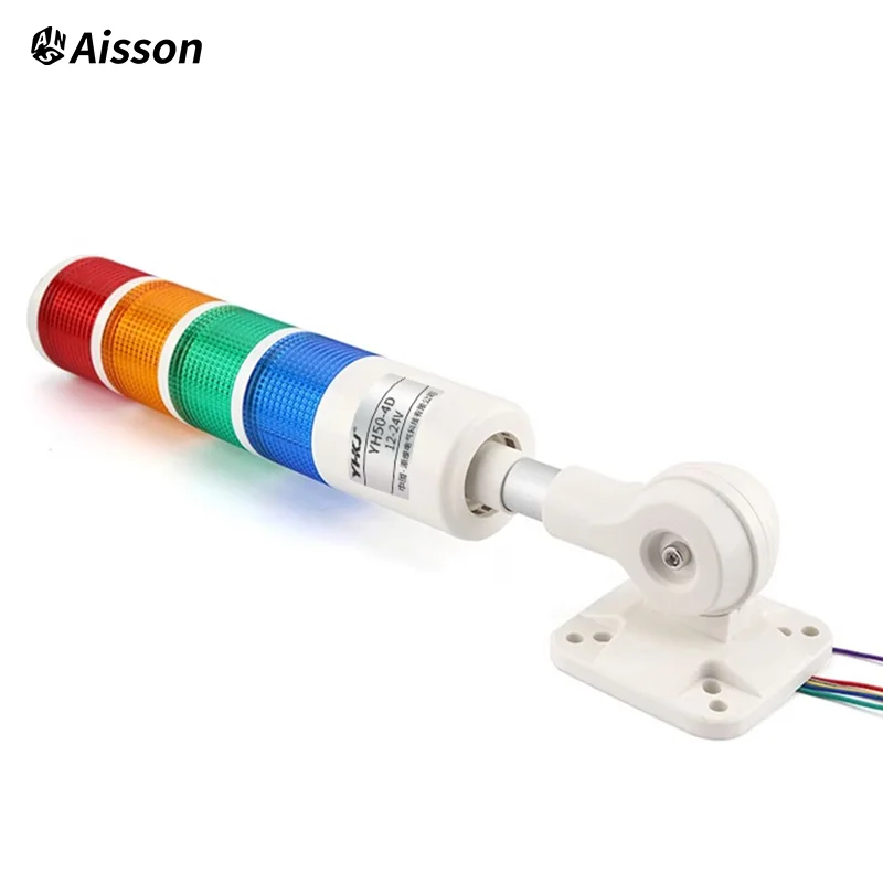 Luces de pila de torre de señal LED industriales para máquinas CNC DC12-24V/AC220V modos de parpadeo constante, con zumbador de luces de advertencia