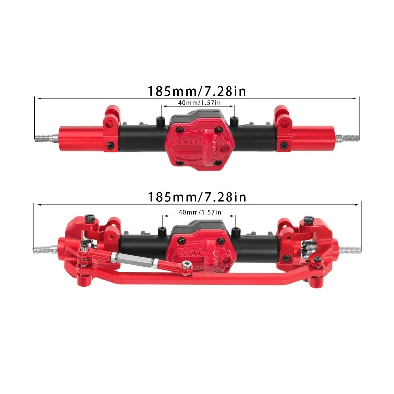 WOWFU-Direct Replacement Bridge Kit Front Rear Axle Assembly For MN128 For MN86 G500 RC Car Upgrades