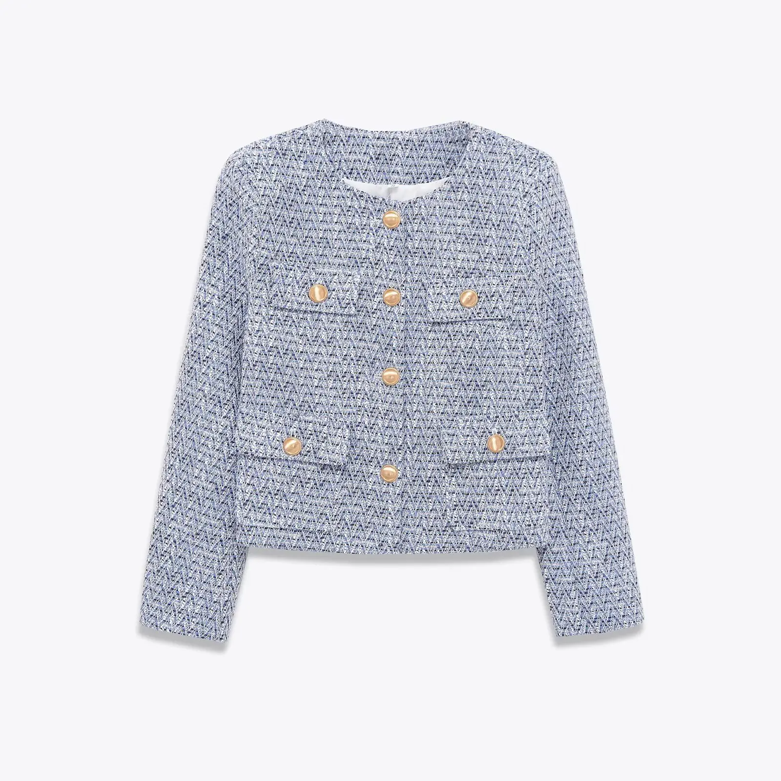 

Европейский и американский стиль, ранняя осень, новый женский стиль, женская одежда, модная повседневная короткая куртка с небольшим ароматом, универсальная