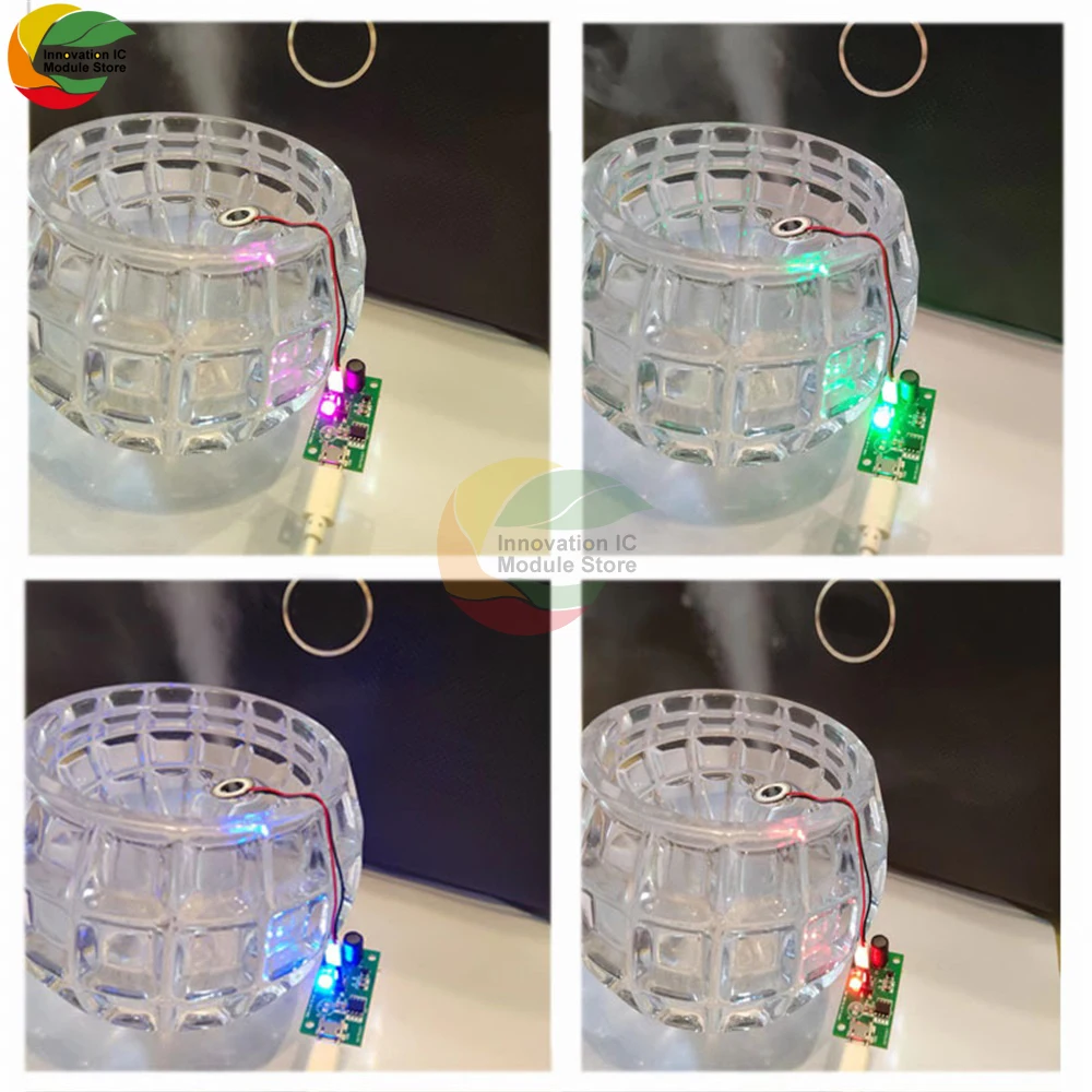 Ultrasonic Atomization Maker 20mm 113KHz Mist Atomizer DIY Humidifier with PCB DC3-12V Mini USB Humidifier Module