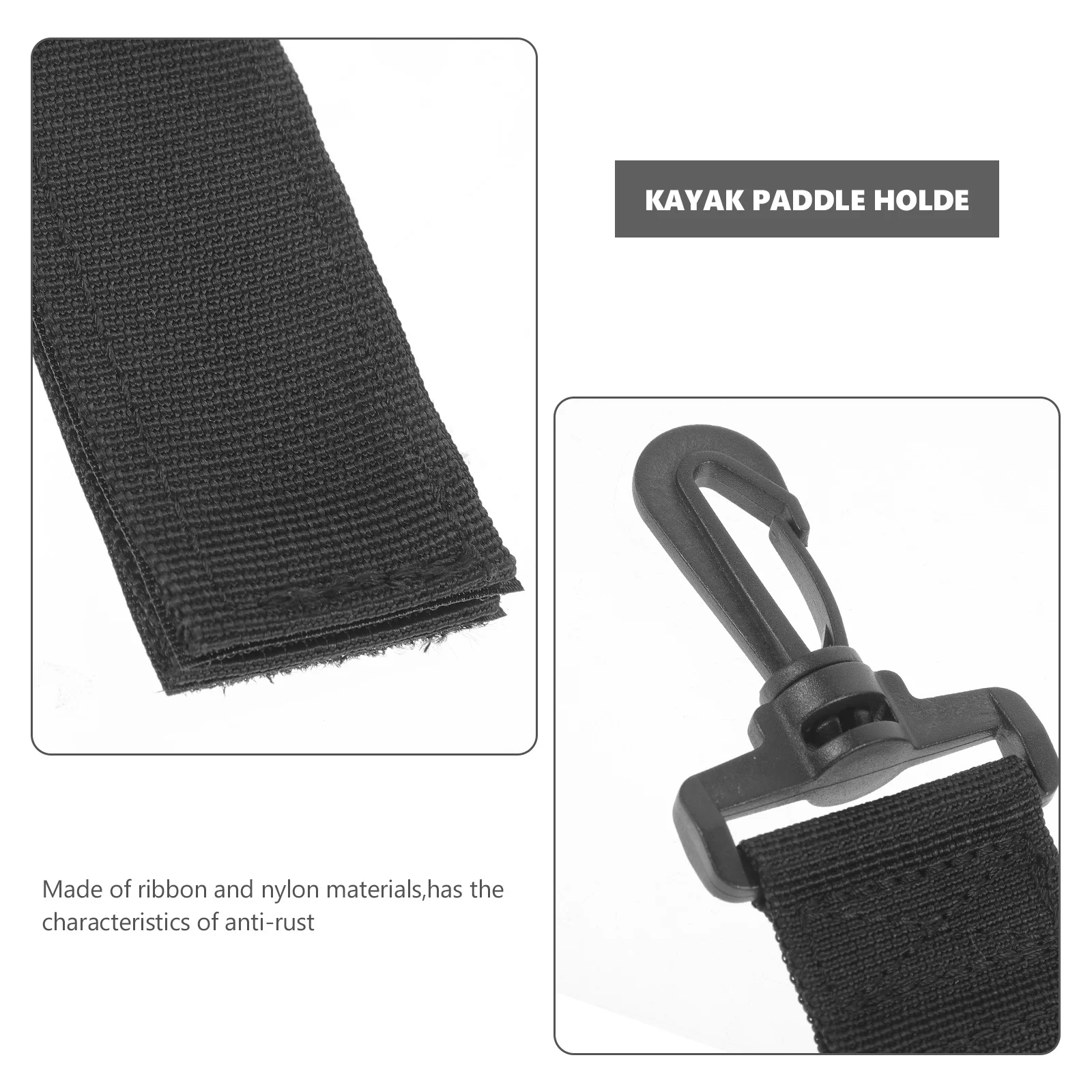 

2Pcs Paddle Holder Kayak Paddle Grips Secure Fixing Strap Wear-Resistant Universal Fit for Inflatable Kayak Accessories