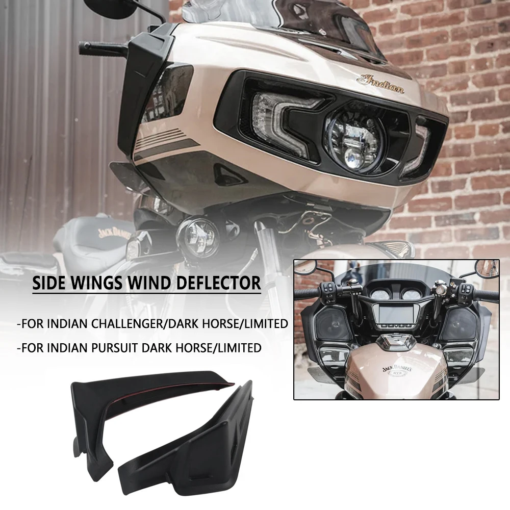 

New Motorcycle Accessories For Indian Challenger/Dark Horse/Limited 2020-2025 2024 Black Side Wings Wind Deflector Cover