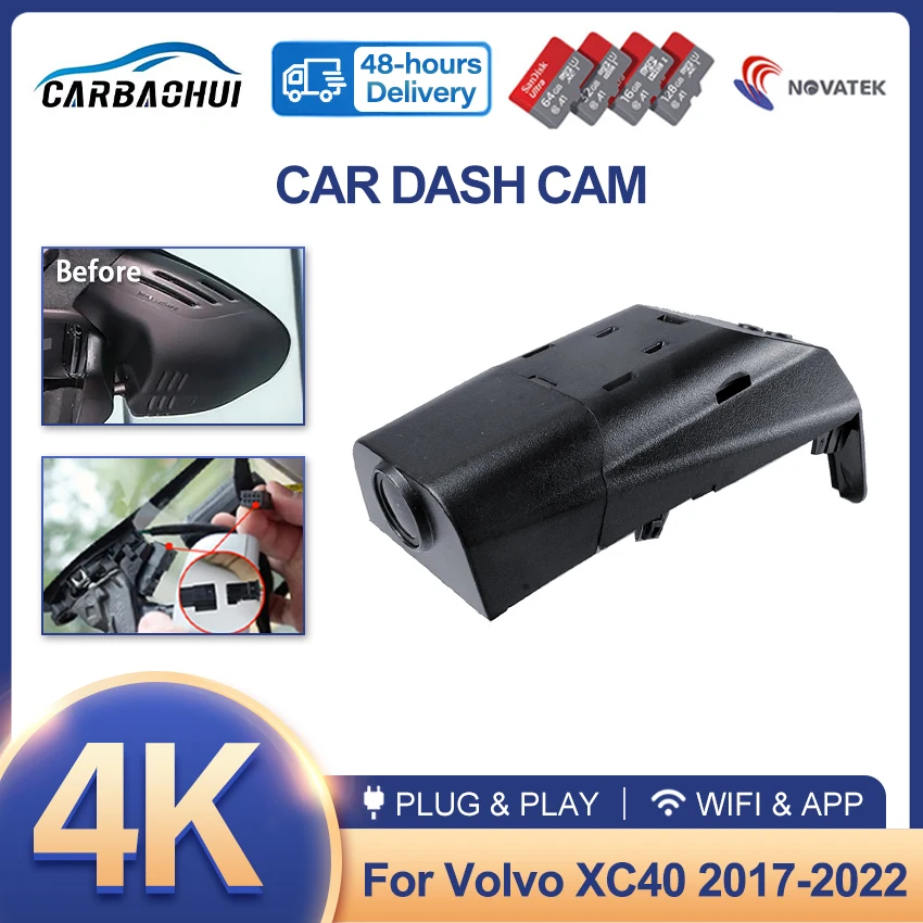 

High quality FULL HD 4K 2160P Easy install Car Video Recorder Dash Camera For VOLVO XC40 2017 2018 2019 2020 2021 2022 DashCam