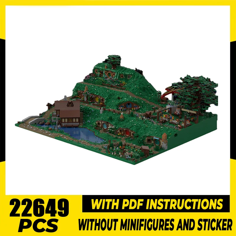 

Moc Building Blocks Movie Scene Bag End House Model Technology Bricks DIY Assembly Magical Rings Tribe Street View Toys Gifts