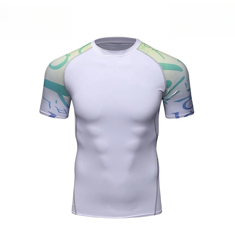 Mma Rashguard for Men Jiu Jitsu T-Shirts Short Sleeve Fitness Kickboxing Bjj Rash Guard Fightwear Boxeo Muay Thai T-Shirts Top