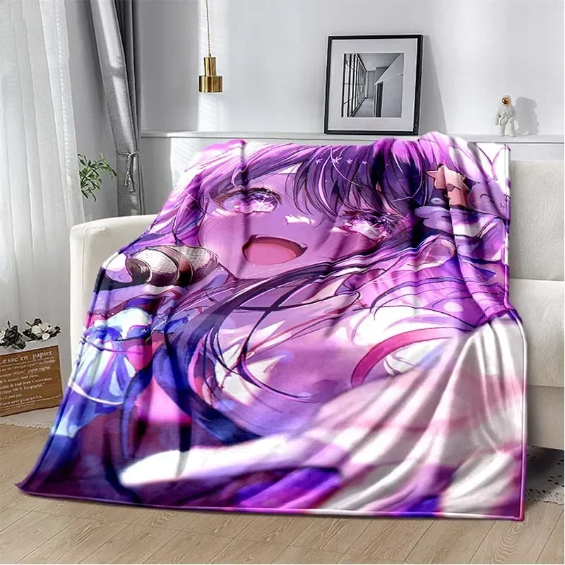 2026 Fashion Kawaii Girl HD Printing Fun Anime OSHI NO KO Blanket Family Bedroom Children's Warm Plush Sleeping Blanket Birthday