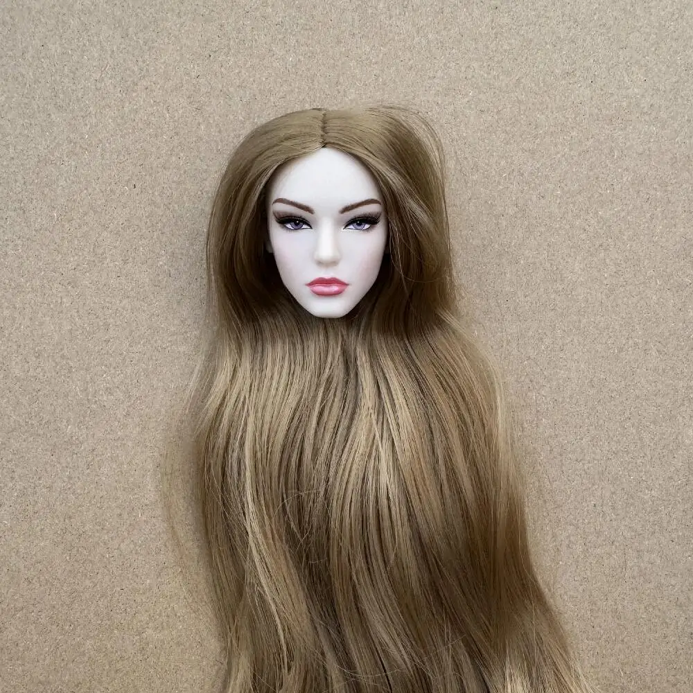 1/6 Modell-Puppenköpfe mit Sommersprossen und buntem Haar, erhältlich in den Hauttönen Braun, Weiß und Beige für die Puppenherstellung. – Detail 23