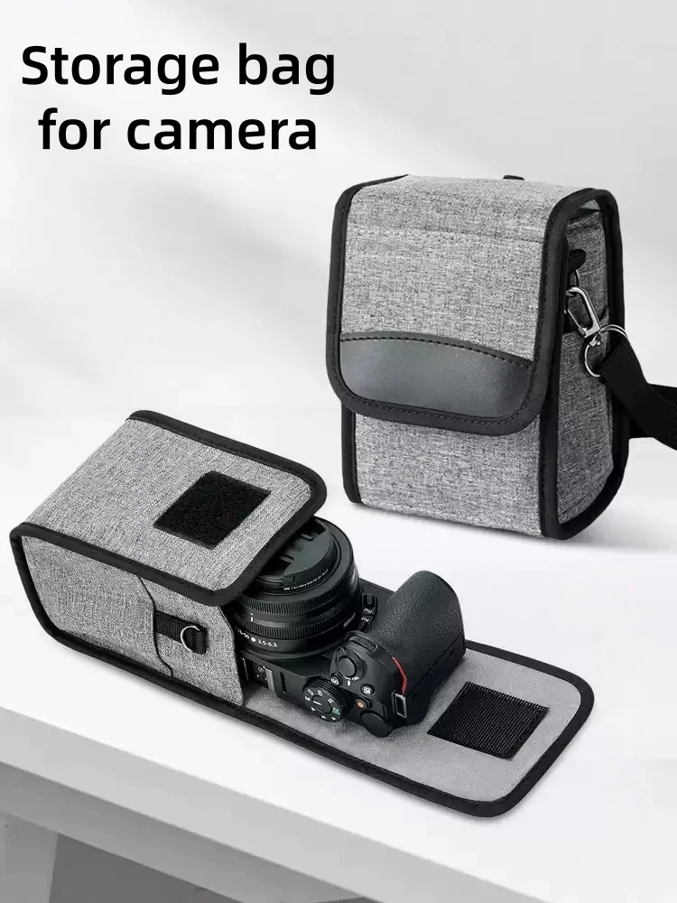 Small Portable Storage Crossbody Bag Case with Adjustable Shoulder Strap for Lens Compact Mirrorless Camera