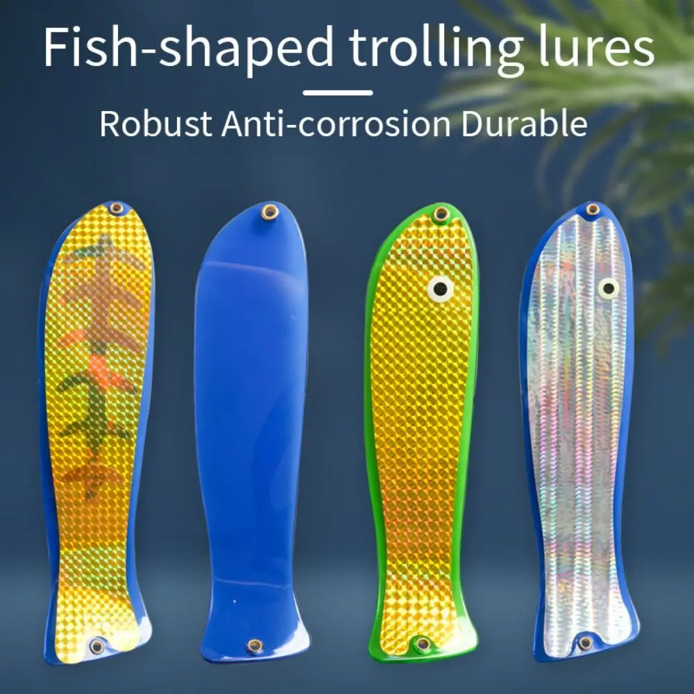 Reflective Fishing Trolling Flasher Glow Durable Salmon Fishing Flashers Swim Bait Rust-Resistant Flasher Fly Trolling Lure