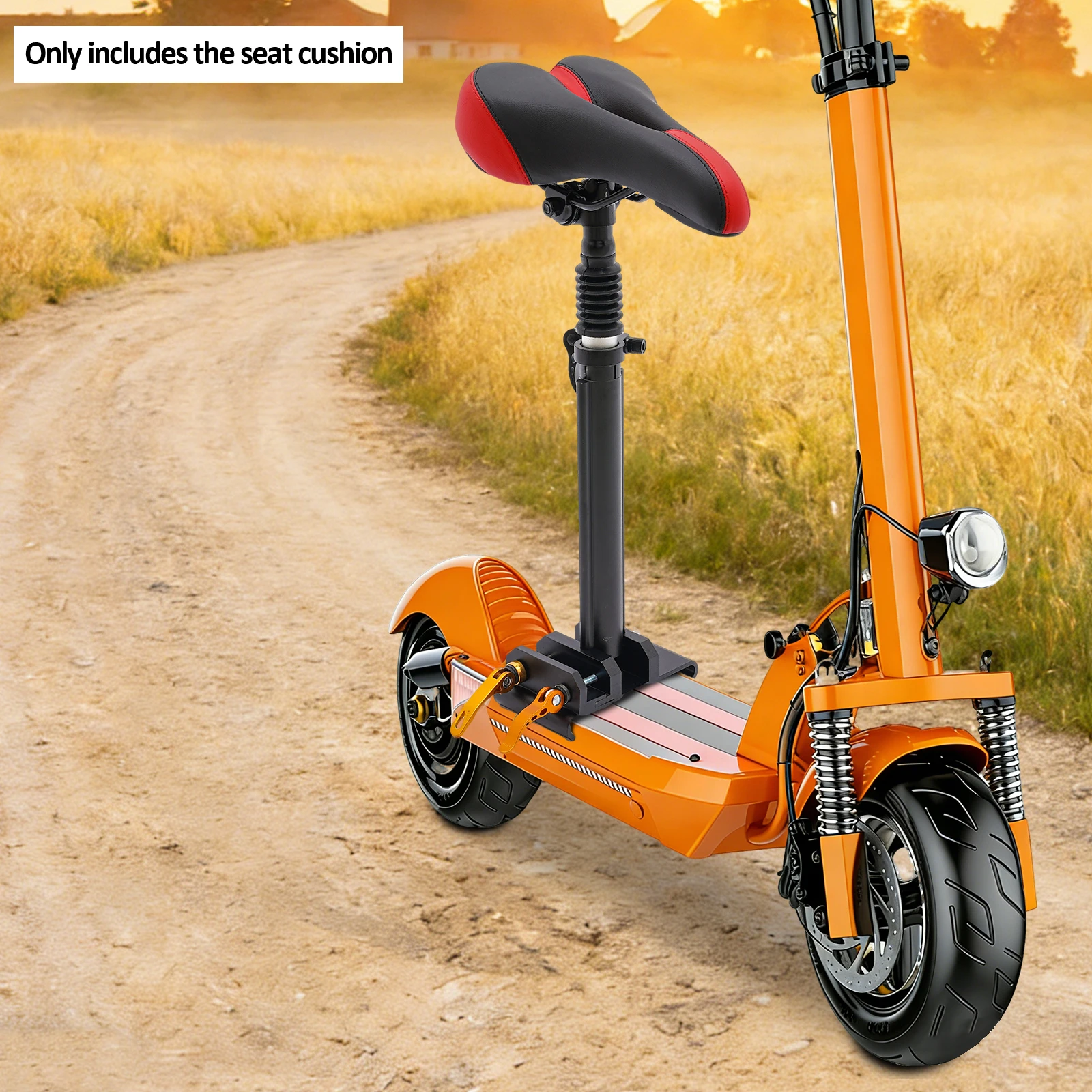 Verstellbarer Roller-Sattel mit Höhenverstellung, Aluminium-Stützstange und PU-Polster für verbesserten Fahrkomfort