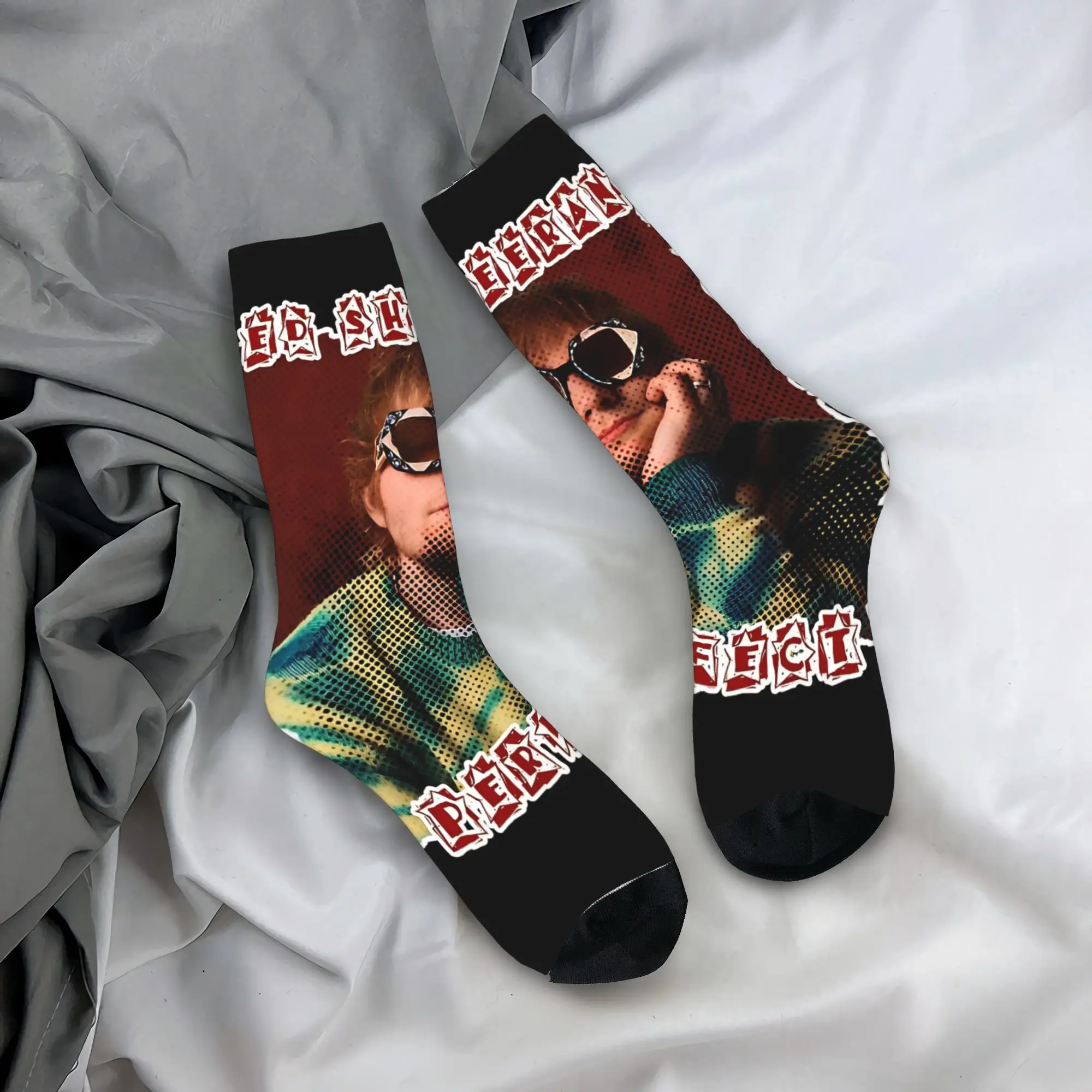 جوارب Ed Sheeran Tour جوارب شتوية عتيقة للزوجين جوارب عالية الجودة مطبوعة جوارب رياضية خارجية مضادة للانزلاق #1