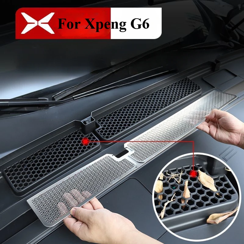 

For Xpeng G6 Front Hood Air Intake Dust Cover Modification Air Conditioning Filter Insect Screen Engine Grille Protective Cover