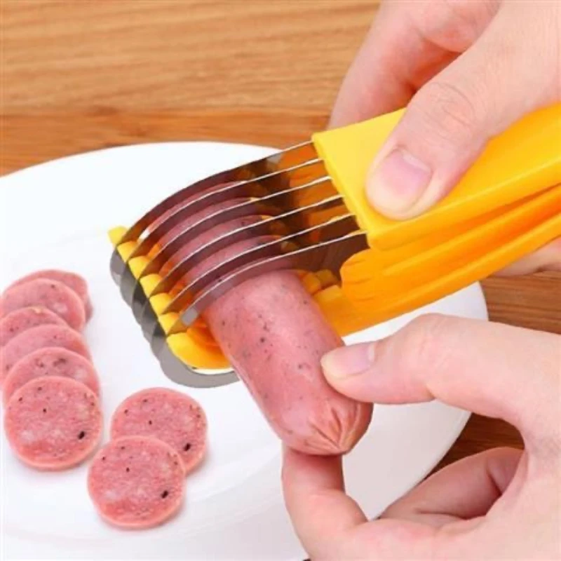 Stainless Steel Banana Cutter: All-in-One Fruit, Vegetable, Vegetable Fruit Slicers Cutter Cucumber Sala Shredders Cooking Tools