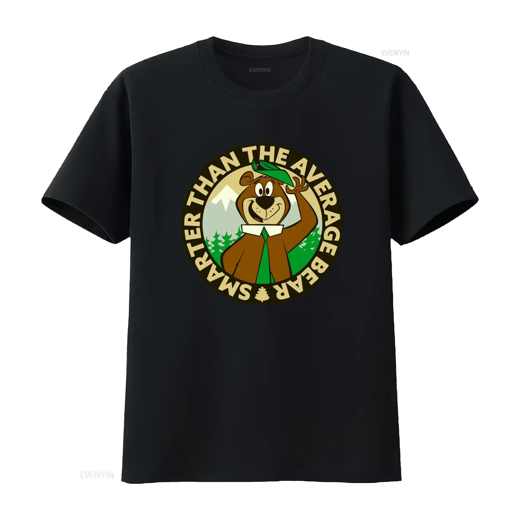 Camiseta Smarter Than The Average Bear Yogi para hombre y mujer, estilo vintage, ropa de diseñador de moda urbana, ligeramente desgastada