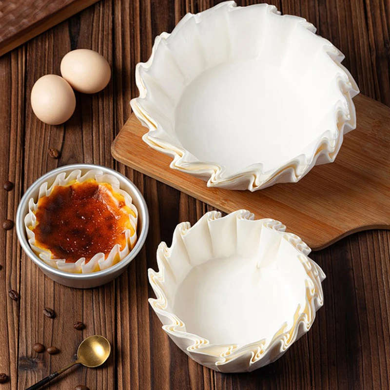50 Pcs 3.5/4/5/6/8inch Foldless Cupcake Liner Baking Cup For Wedding Party Muffin Cake Mold Paper Cup Oilproof Cake Wrap