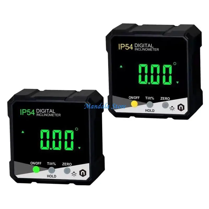 U2JC Digital Inclinometer Digital Level Gauge LCD Display Mini 360° Magnets