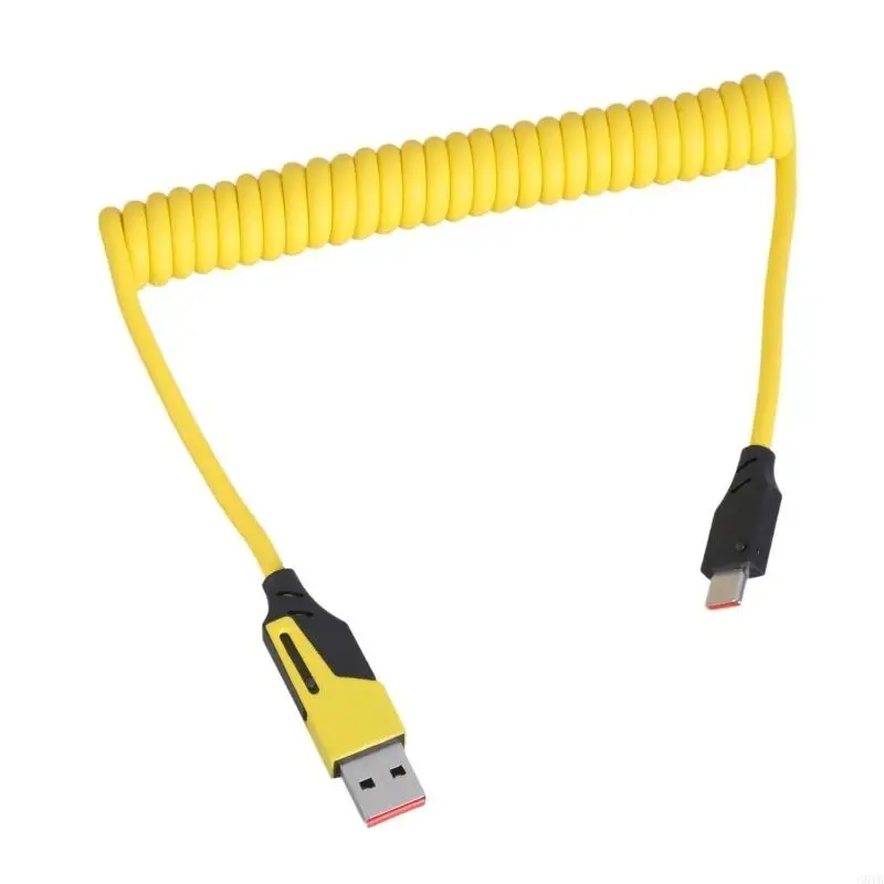 G8TA 65W Type C+USB to Type C Retractable Data Cable High-Speed 480Mbps Transmission