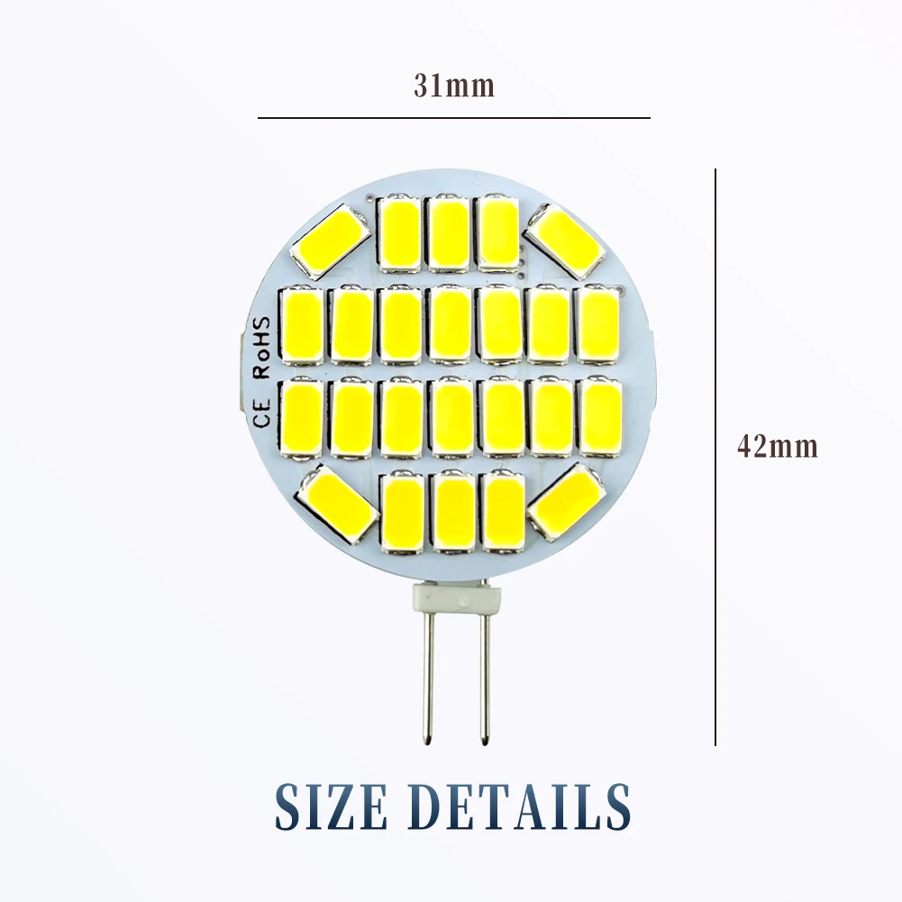 G4 24leds SMD LED Bulb Lamp 12-24V AC DC Super Bright Cool White RV Camper Under Cabinet Dome Light DC12V Dimmable