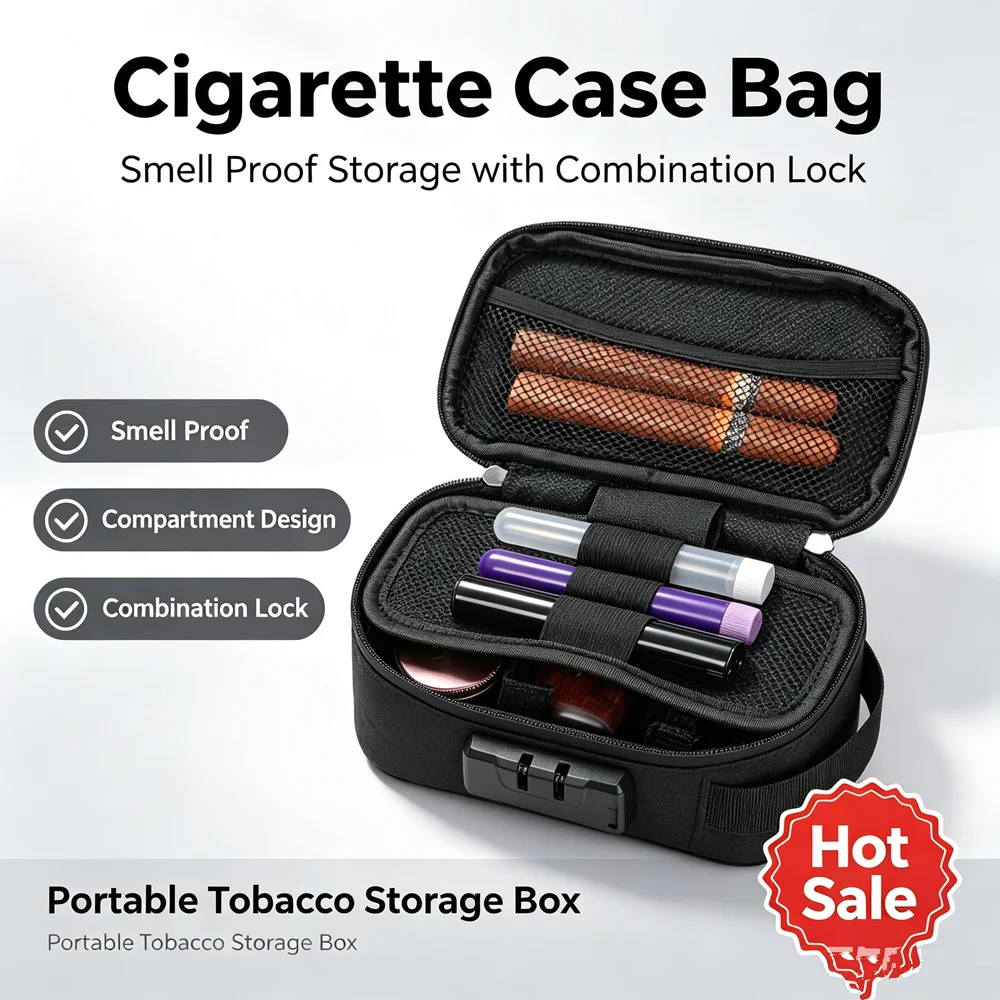 Smell Proof Bag Large-capacity With Lock  Activated Carbon Deodorant Bag Portable Pipe Bag Convenient