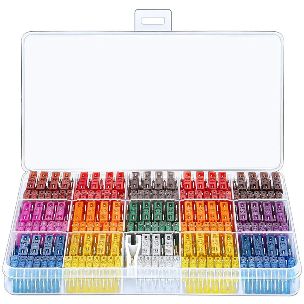 168Pcs Fuse Assortment Kit，114 Mini Blade Fuses + 54 Standard Fuses (2A 3A 5A 7.5A 10A 15A 20A 25A 30A 35A 40A)