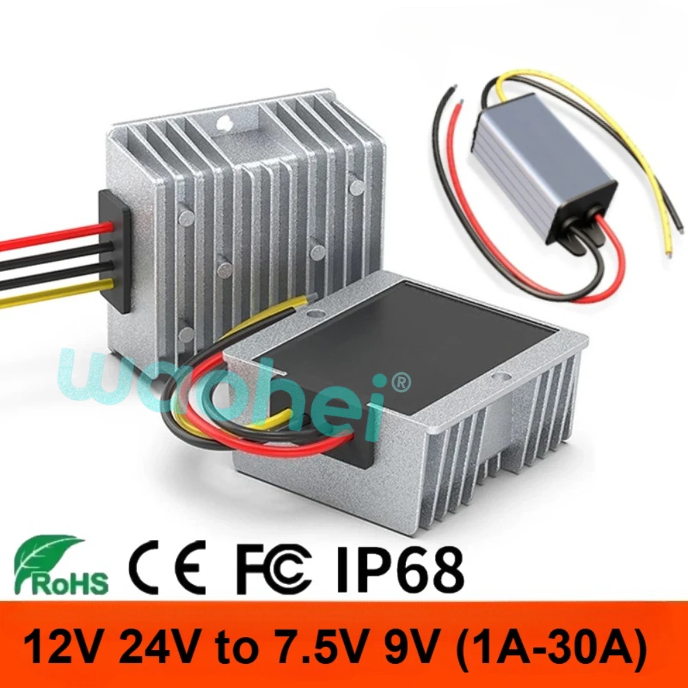

12V 24V to 7.5V 9V 1A - 30A DC to DC Step Down Converter Voltage Reducer Buck module Power supply regulator module for Car CE