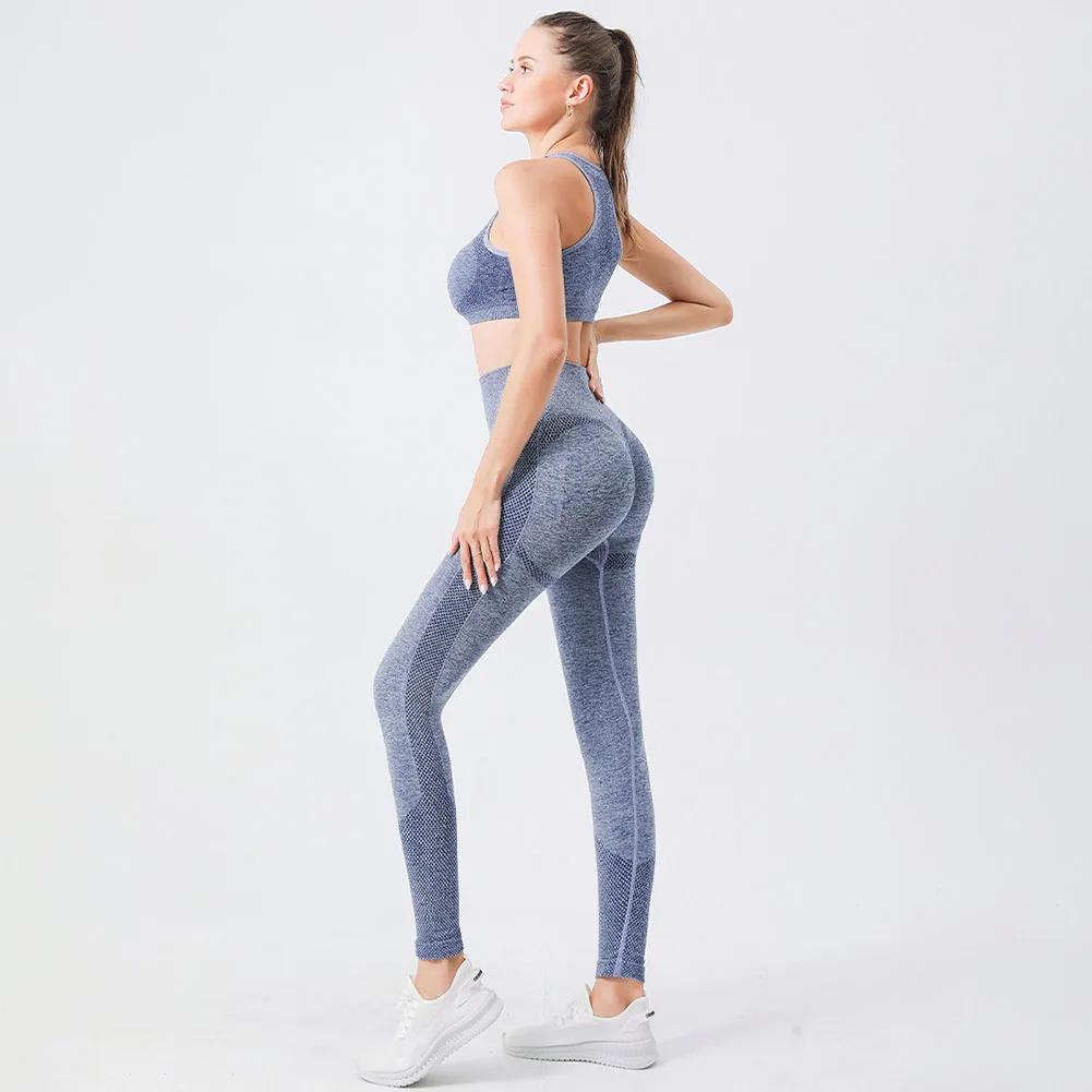 Polyester women's sports set with regular length and moderate elasticity suitable for seasonal wear and various situations