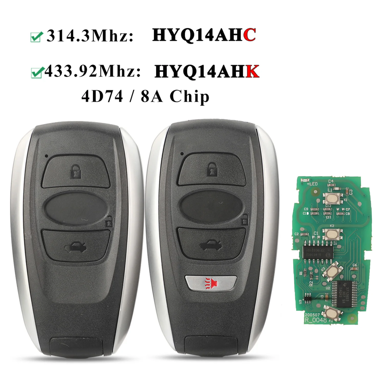 

jingyuqin HYQ14AHK HYQ14AHC 231451-5801 Smart Remote Key Fob 314.3/434MHz For Subaru Crosstrek Forester Impreza Legacy Outback