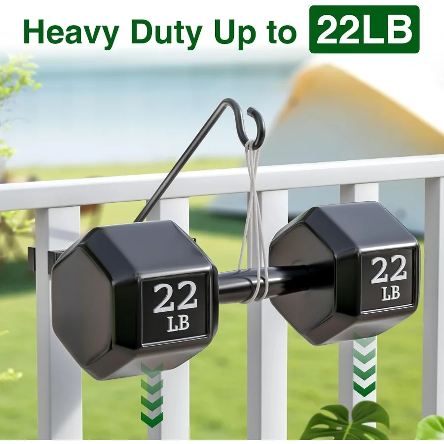 12Inch Deck Bird Feeder Hanger for Railing Outdoor Dr Plant Hanger Balcony Railing Hook 22LB Capacity for Hanging Plants Bird F